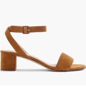 J. Crew Lottie Suede Tan Block Heel Sandals